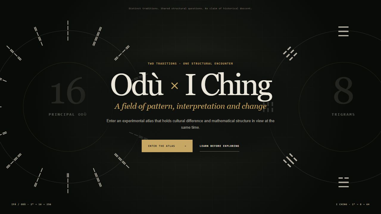 Binary Cosmologies Odù and I Ching structural atlas wheels